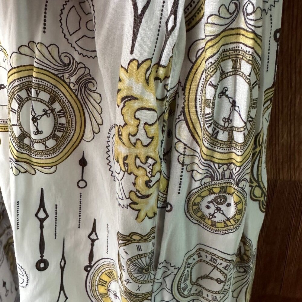 EUC Modcloth Bea & Dot Time is of the Elegance Clock Watch Print Dress in Large - Picture 7 of 11